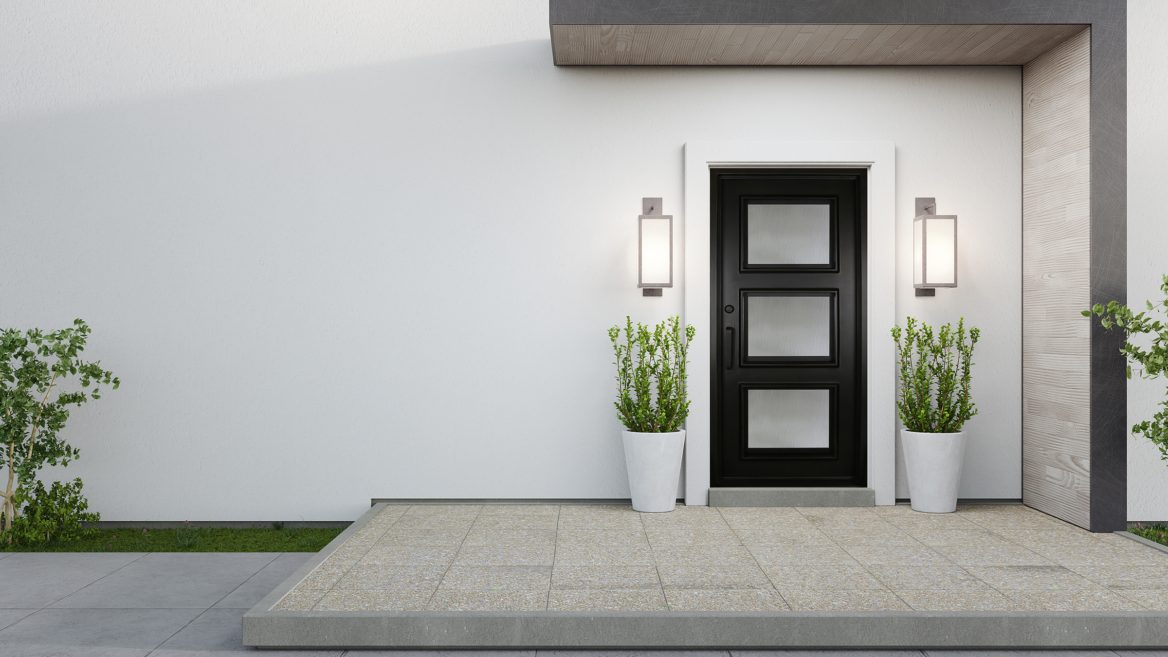 Finch steel door installed, modern